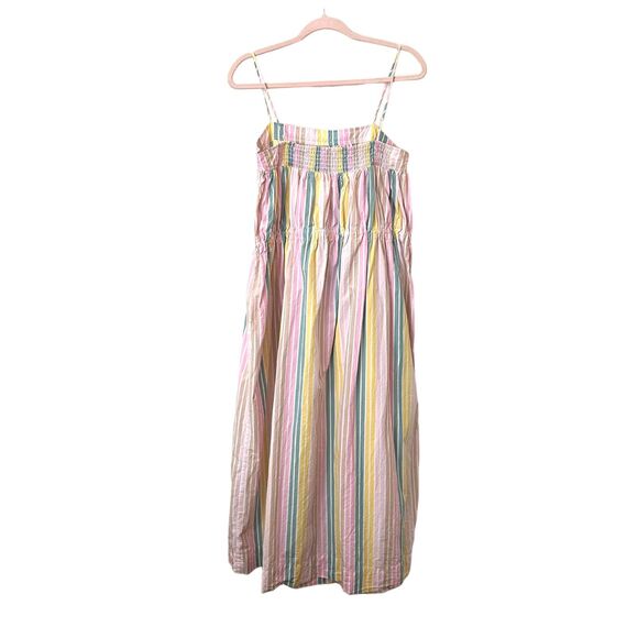 GANNI Stripe Tie Waist Midi Dress Sz 38 (US 6) - Picture 3 of 6